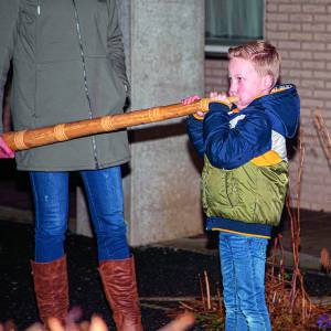 Midwinterhoornblazers Saasveld brengen voor de achtenzestigste keer kerstgroet <br />aan diverse zorginstellingen in Enschede