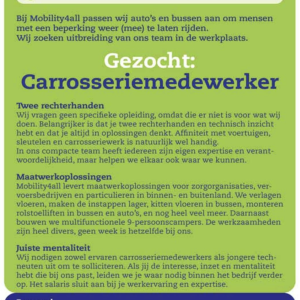 Vacature Mobility4all