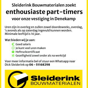 Vacature Sleiderink